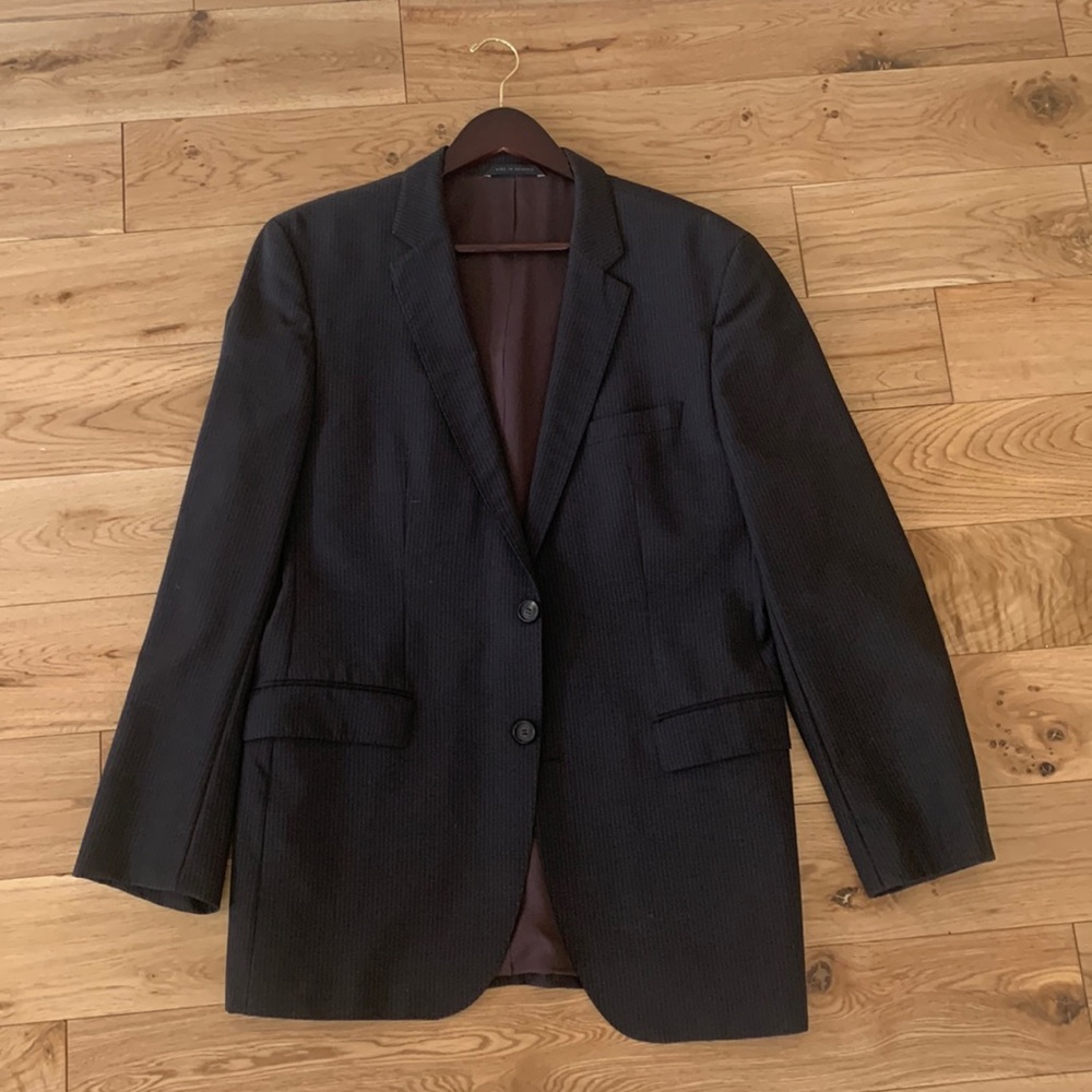 Hugo Boss the James4/Sharp6 black pinstriped two button suit